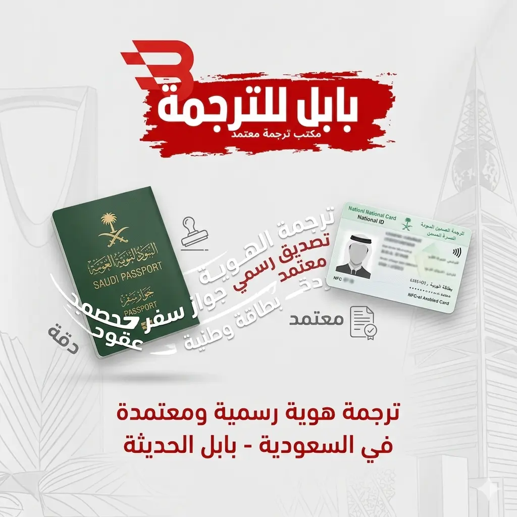 ترجمة الهوية السعودية من خلال مكتب بابل للترجمة